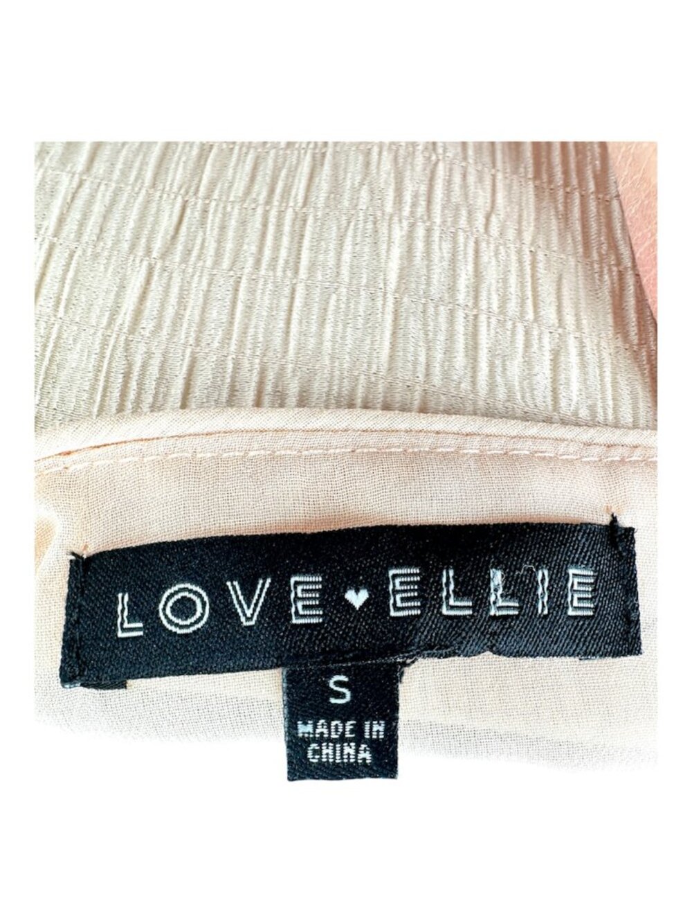 NWOT Love Ellie J9655SF Button Front Textured Midi Dress Soft Peach Sz Small - Picture 6 of 6